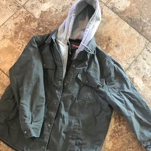 Craftsman Men's Hooded Bib Insert Jacket Work Coat